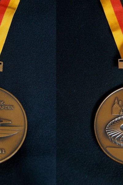 Die WM-Medaille in Bronze